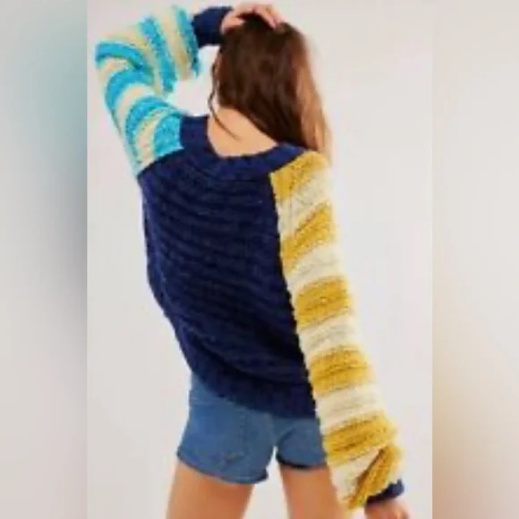 Free People Cruze Chunky Mixed Sweater XS - Picture 2 of 7
